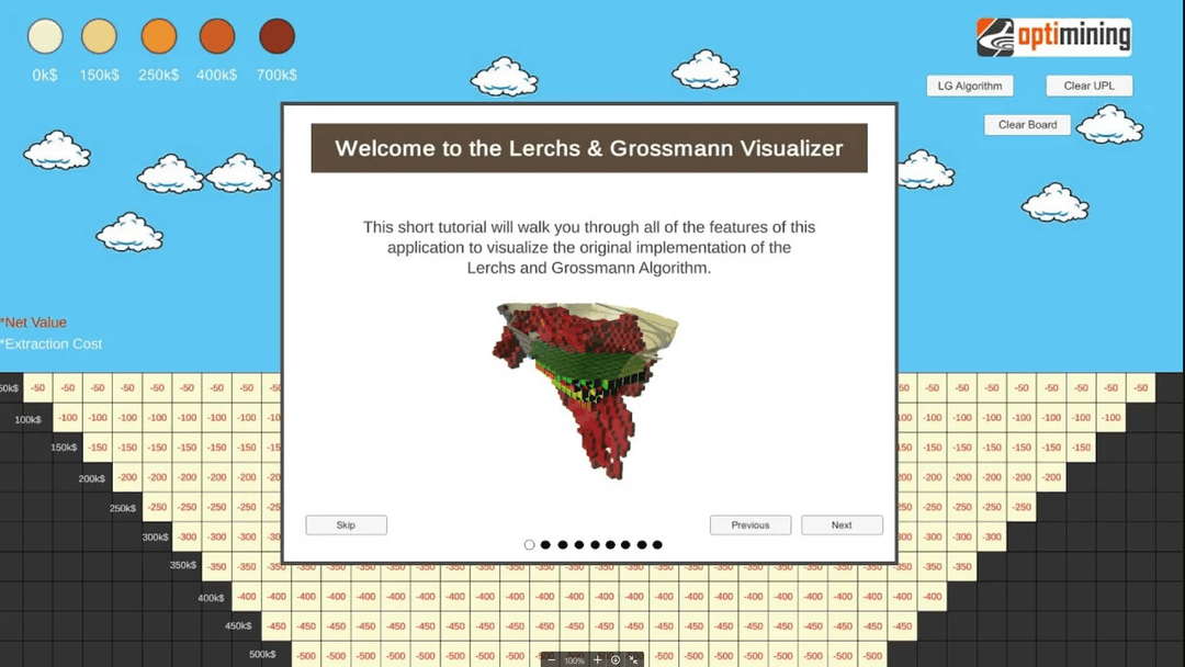 Lersch Grossman Algorithm Visualizer